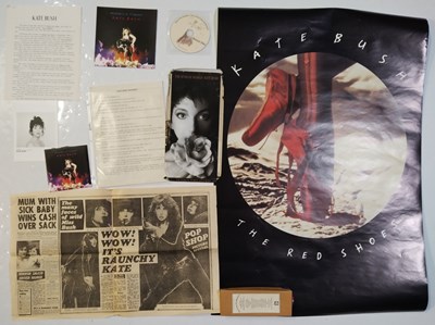 Lot 12 - KATE BUSH - PROMO MEMORABILIA AND ORIGINAL 1980S PROMO POSTER.