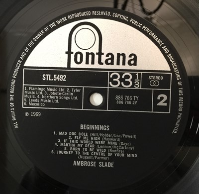Lot 216 - AMBROSE SLADE - BEGINNINGS LP (UK STEREO ORIGINAL - FONTANA - STL 5492)
