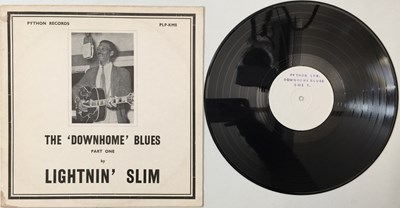 Lot 222 - LIGHTNIN' SLIM - THE DOWNHOME BLUES PART ONE LP (UK ORIGINAL - PYTHON RECORDS - PLP-KM8)