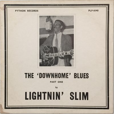 Lot 222 - LIGHTNIN' SLIM - THE DOWNHOME BLUES PART ONE LP (UK ORIGINAL - PYTHON RECORDS - PLP-KM8)