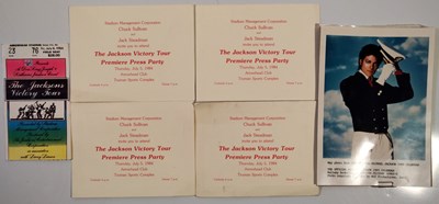 Lot 14 - MICHAEL JACKSON / JACKSONS - TICKETS AND PRESS INVITES.