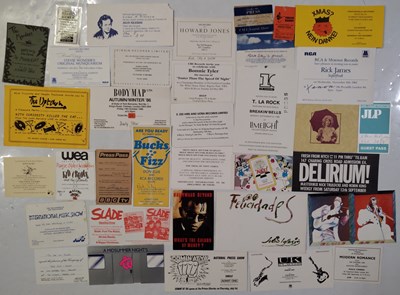 Lot 24 - TICKETS / INVITES / PASSES - 1980S ROCK AND POP.