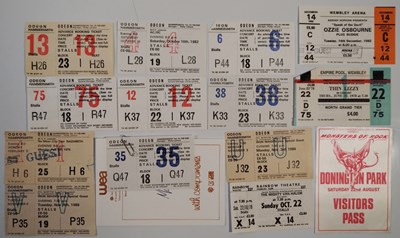 Lot 28 - METAL - UNUSED TICKETS / PASSES / INVITES ETC.