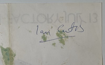 Lot 535 - JOY DIVISION - AN ORIGINAL 1979 'SHIMMY' MINI POSTER - SIGNED TO REVERSE BY IAN CURTIS AND JOHN COOPER CLARKE.