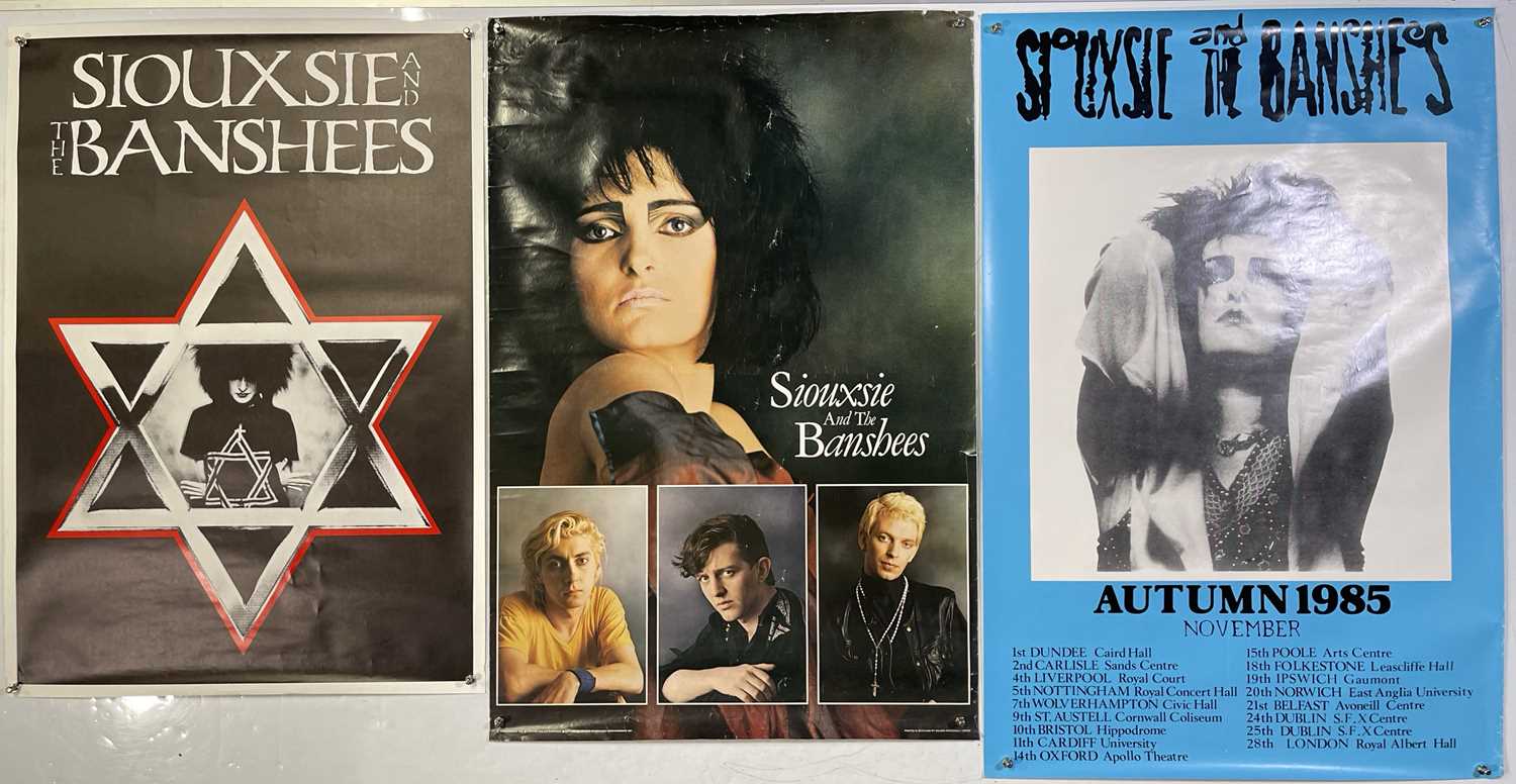 Lot 252 FIVE SIOUXSIE AND THE BANSHEES POSTERS lot-252-five-siouxsie-and-the-banshees-posters