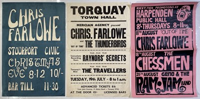 Lot 256 - IMMEDIATE / YARDBIRDS INTEREST - CHRIS FARLOWE CONCERT POSTERS.