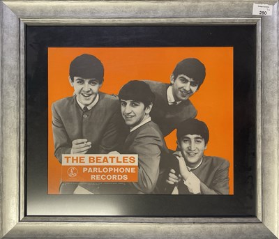 Lot 280 - THE BEATLES - ORIGINAL PARLOPHONE PROMOTIONAL POSTER.