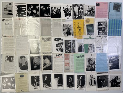 Lot 305 - PRESS RELEASE / PROMO PHOTO COLLECTION INC NEW-WAVE ARTISTS.