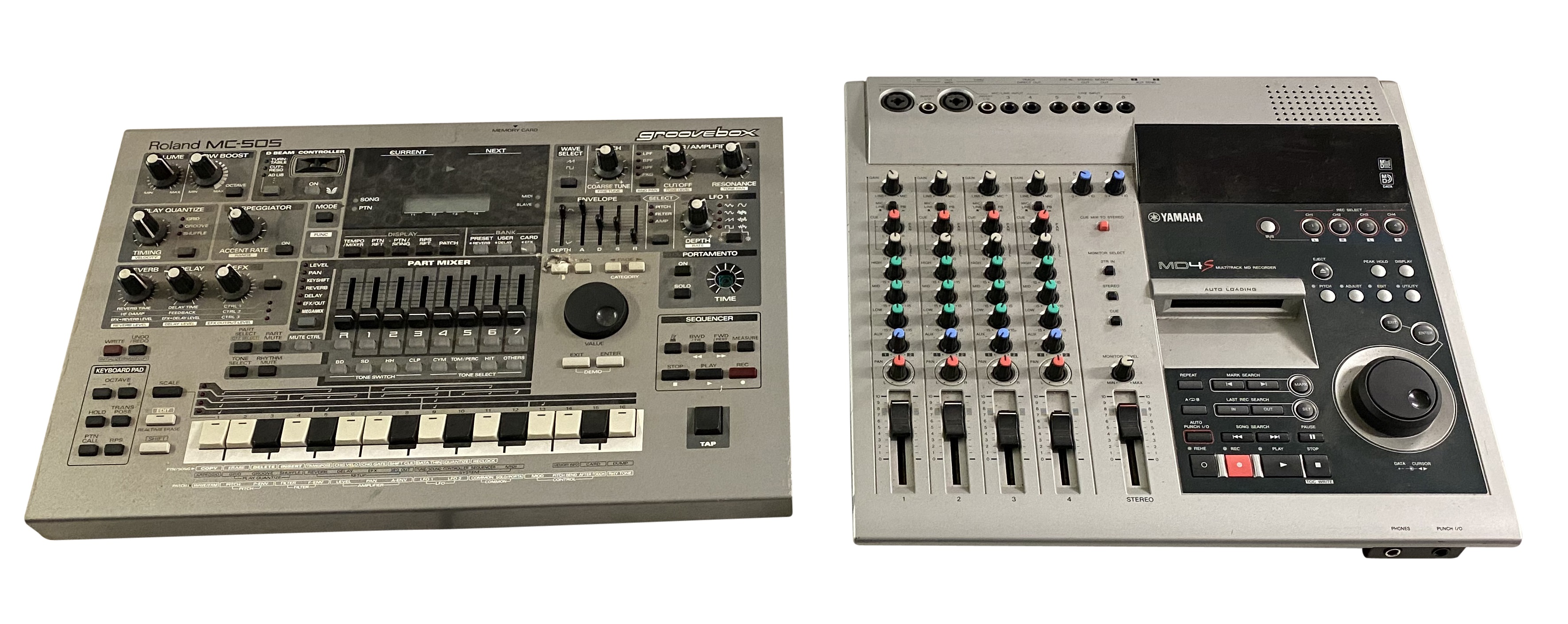 Lot 197 YAMAHA MD45 MULTITRACK MD RECORDER & ROLAND