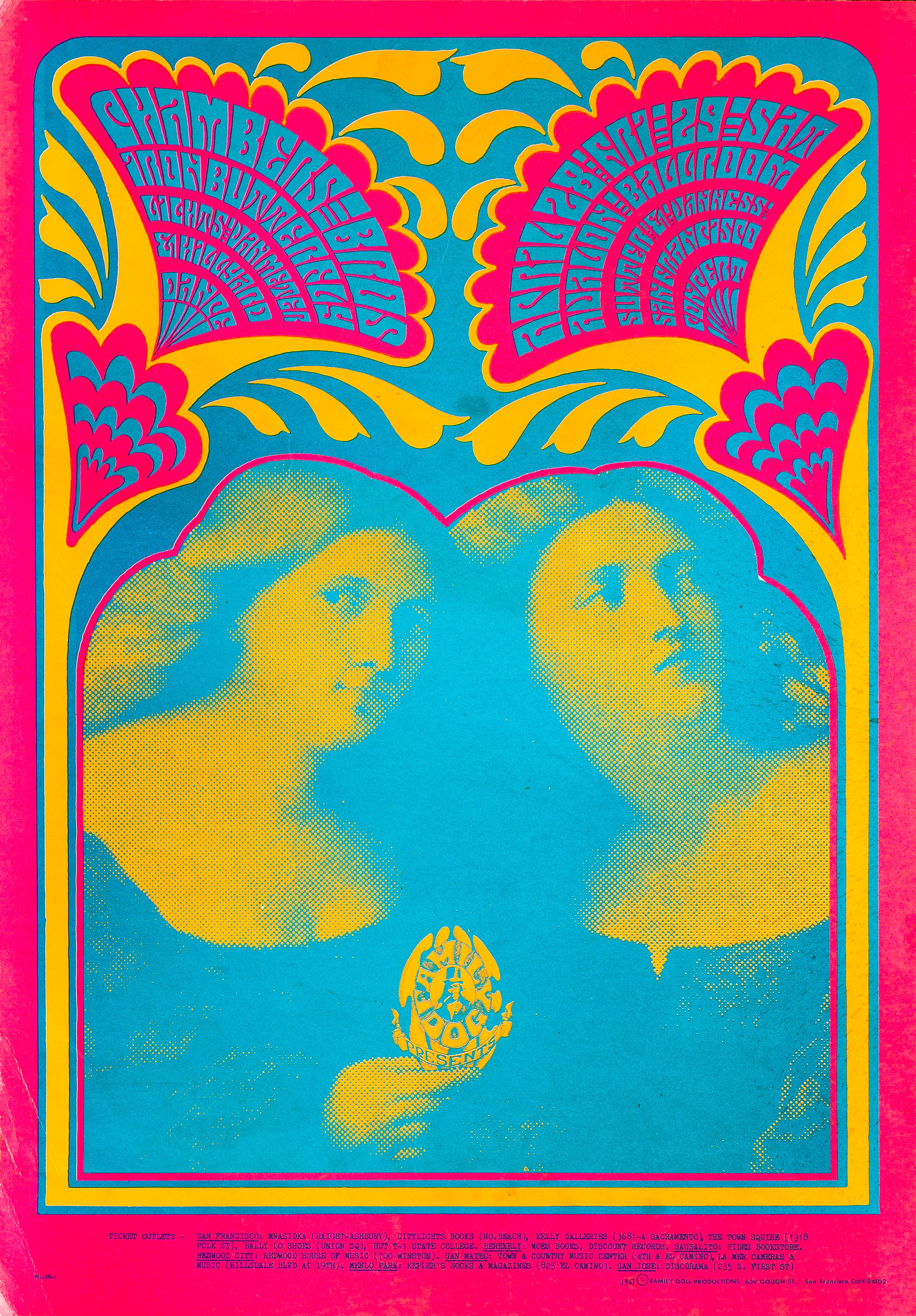 1967 familydog Victor Moscoso ビンテージ ポスター 1967 familydog Victor Moscoso ビンテージ ポスター
