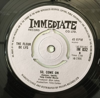 Lot 334 - THE FLEUR DE LYS - CIRCLES/ SO COME ON 7" (UK IMMEDIATE - IM 032)