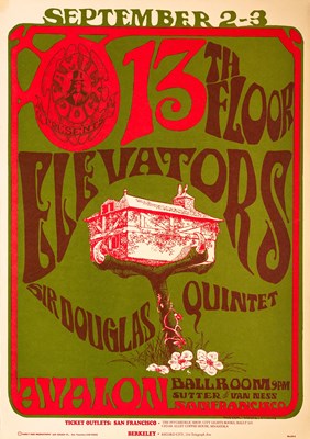 Lot 71 - WEST COAST PSYCHEDELIA - FD-24- 13TH FLOOR ELEVATORS - MOUSE DESIGN.