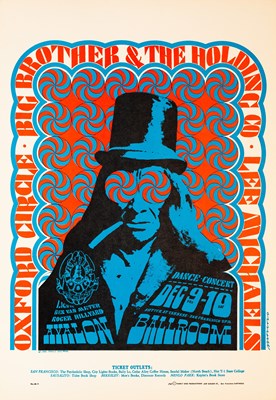 Lot 72 - WEST COAST PSYCHEDELIA - FD-38- BIG BROTHER AND THE HOLDING COMPANY - MOSCOSO DESIGN.