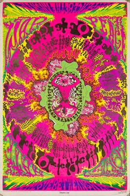 Lot 82 - WEST-COAST PSYCHEDELIA - THEREFORE I AM - ORIGINAL BLACKLIGHT POSTER.