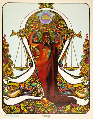 Lot 87 - ORIGINAL FUNKY FEATURES ZODIAC POSTER - LIBRA.