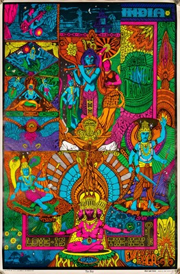 Lot 88 - ORIGINAL BLACKLIGHT POSTER - THE KEY - CELESTIAL ART.