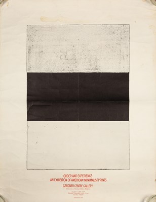 Lot 109 - VINTAGE EXHIBITION POSTER - AMERICAN MINIMALIST PRINTS.