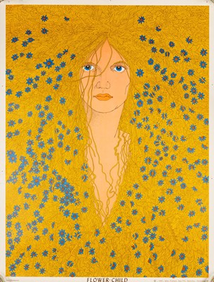 Lot 123 - WEST COAST PSYCHEDELIA - ORIGINAL 1967 JOHN THOMPSON FLOWER CHILD POSTER.