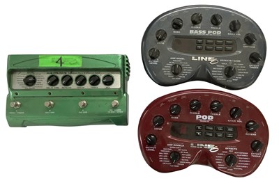 Lot 231 - 2 X LINE 6 EFFECTS PODS AND A LINE 6 DL4 DELAY MODELER