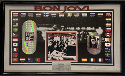 Lot 380 - BON JOVI - PERSONAL AND UNIQUE PRESENTATION AWARD.