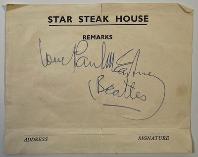 Lot 349 - PAUL MCCARTNEY - C 1963 SIGNED PAGE.