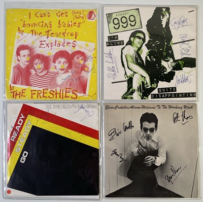 Lot 566 - PUNK INTEREST - SIGNED 7" SINGLES INC ELVIS COSTELLO / GENERATION X.