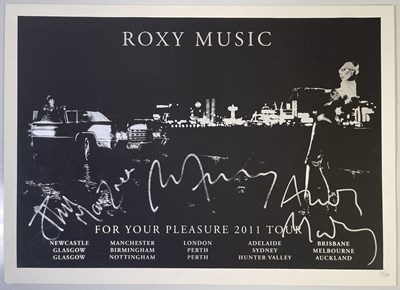 Lot 56 - ROXY MUSIC - FULLY SIGNED 2011 TOUR PRINT.