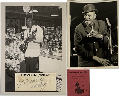 Lot 268 - BLUES LEGENDS - SIGNED ITEMS INC HOWLIN' WOLF / SONNY BOY WILLIAMSON.