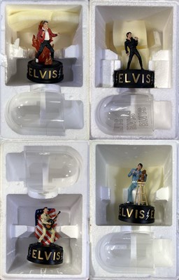 Lot 411 - ELVIS PRESLEY - FRANKLIN MINT DOME - SET OF FOUR.