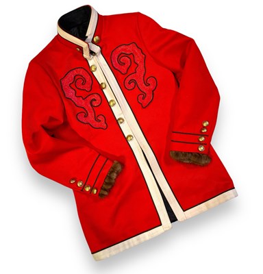 Lot 495 - JIMI HENDRIX - AN OWNED AND WORN RED JACKET.