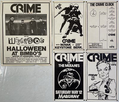 Lot 575 - US PUNK - CRIME - ORIGINAL POSTER COLLECTION.