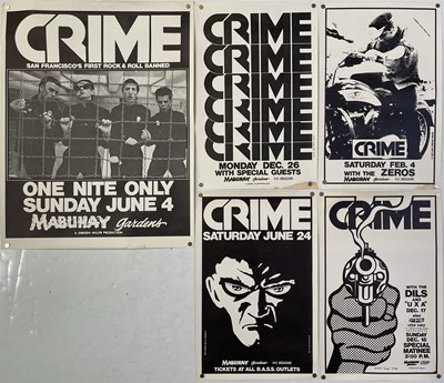 Lot 573 - US PUNK - CRIME - ORIGINAL POSTER COLLECTION.