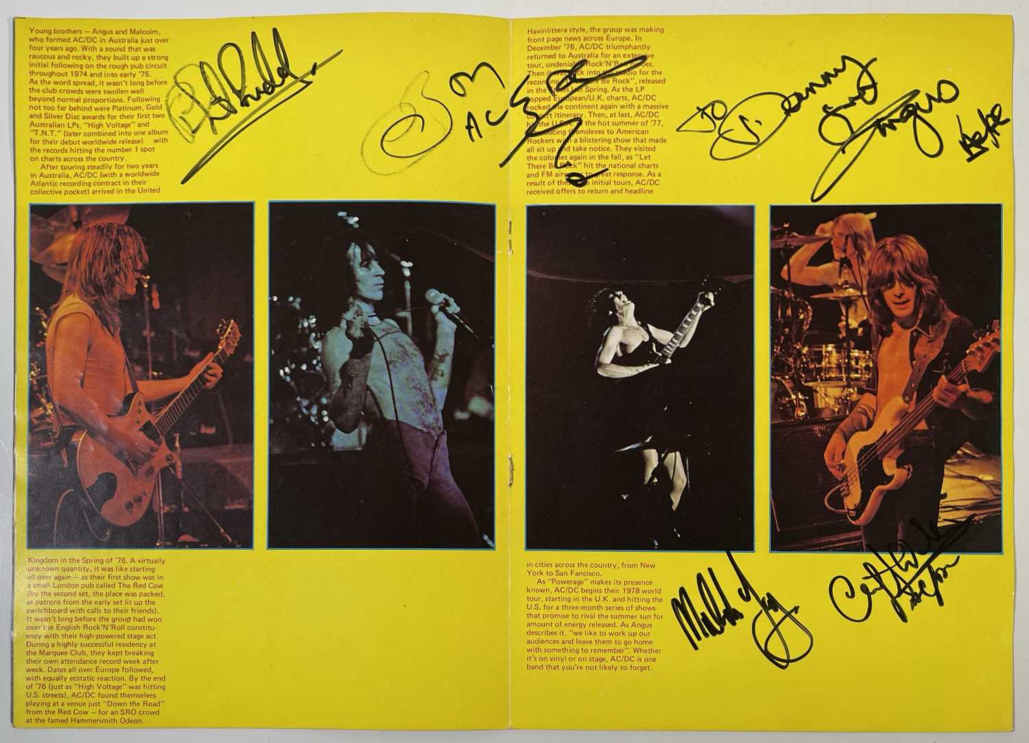 Lot 490 - AC/DC - FULLY SIGNED POWERAGE TOUR PROGRAMME