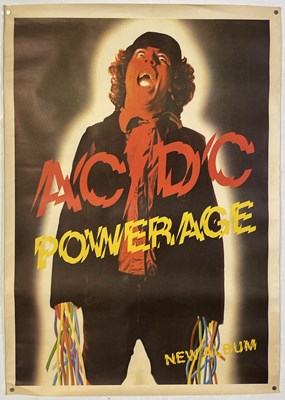 Lot 494 - AC/DC - ORIGINAL 1978 POWERAGE POSTER.