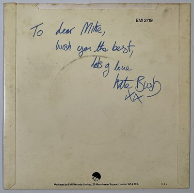 Lot 297 - KATE BUSH - SIGNED 7" SINGLE.