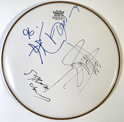 Lot 306 - SEX PISTOLS / GUNS N ROSES INTEREST - NEUROTIC OUTSIDERS SIGNED DRUMSKIN.