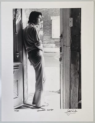 Lot 181 - JOHN ROWLANDS - PHOTOGRAPHER SIGNED LIMITED EDITION PRINT - LEONARD COHEN.