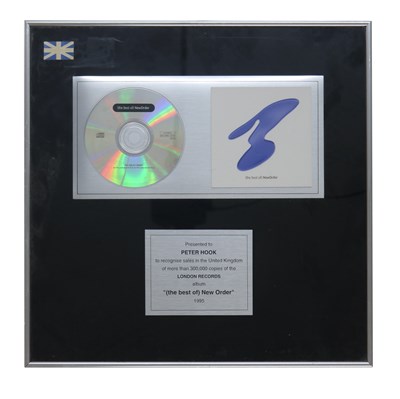 Lot 28 - NEW ORDER (THE BEST OF) NEW ORDER AWARD DISC