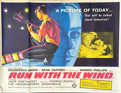 Lot 4 - FOLK INTEREST - ORIGINAL QUAD POSTER FOR 'RUN WITH THE WIND' (1966).