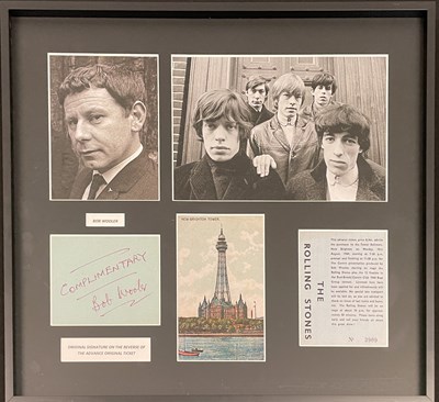 Lot 7 - THE ROLLING STONES - AN ORIGINAL 1964 TOWER BALLROOM TICKET SIGNED BY BOB WOOLER.