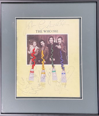 Lot 8 - THE WHO - A FULLY SIGNED 1981 CONCERT PROGRAMME.