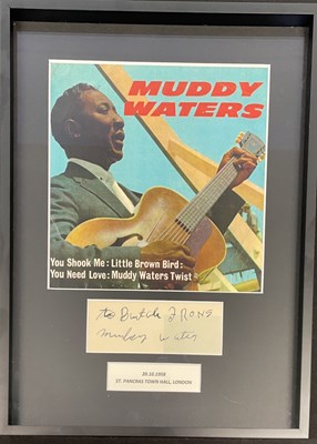 Lot 10 - BLUES INTEREST - AN ORIGINAL MUDDY WATERS SIGNED DISPLAY.