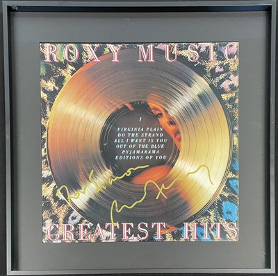 Lot 16 - ROXY MUSIC - BRYAN FERRY SIGNED 'GREATEST HITS' LP.