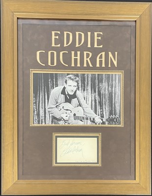 Lot 20 - EDDIE COCHRAN - SIGNED DISPLAY.