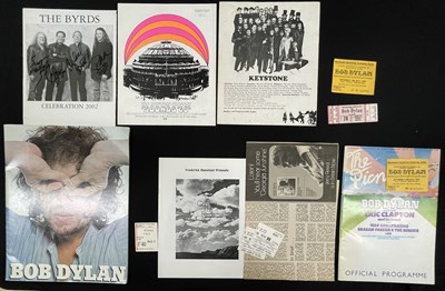 Lot 49 - BOB DYLAN / THE BYRDS - PROGRAMMES / TICKETS AND MEMORABILIA COLLECTION.