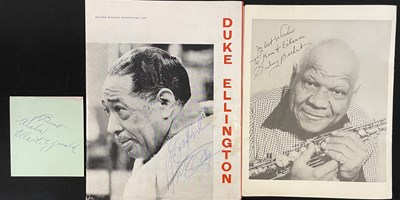 Lot 56 - JAZZ LEGENDS - SIGNED ITEMS INC ELLA FITZGERALD / DUKE ELLINGTON.