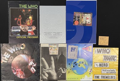 Lot 61 - THE WHO - CONCERT PROGRAMMES / TICKETS ARCHIVE - 60S-00S.