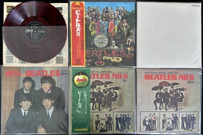 Lot 169 - THE BEATLES - JAPANESE PRESSING LP RARITIES (MAINLY RED VINYL)