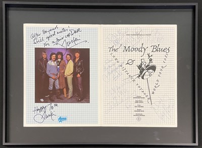 Lot 72 - THE MOODY BLUES - FULLY SIGNED CONCERT PROGRAMME.