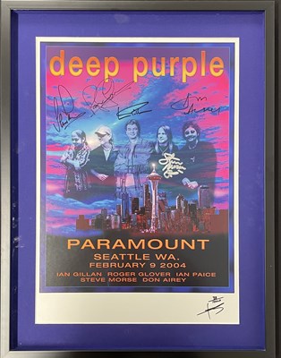 Lot 73 - DEEP PURPLE - FULLY SIGNED LIMITED EDITION 2004 TOUR POSTER.